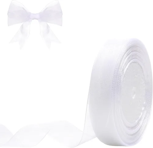 Miniatura 30 de Cinta de organza transparente de 3/4 de pulgada, 50 yardas, cinta de gasa para envolver regalos, decoración de Navidad, Halloween, ramo de boda