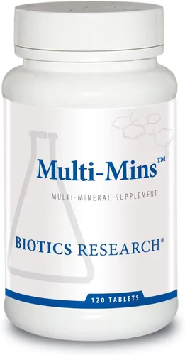 Biotics Research Multi-Mins (combinación mineral potente) Suplemento multimineral biodisponible con quelatos minerales y minerales traza alimentos