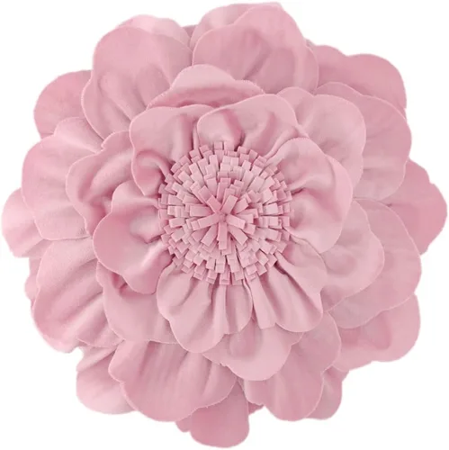 Miniatura 14 de JWH Funda de Almohada con Flores en Relieve Decorativa Floral Cojín Redondo Hecho a Mano para Casa Cama Sofá, 14 Pulgadas, Gris Morado
