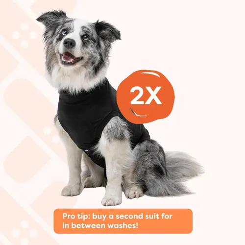 Miniatura 9 de Traje de recuperación Suitical para perros, de color negro, XXS, Negro