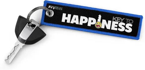Miniatura 2 de KEYTAILS Llaveros, etiqueta de alta calidad para motocicleta, automóvil, scooter, ATV, UTV [clave de la felicidad]