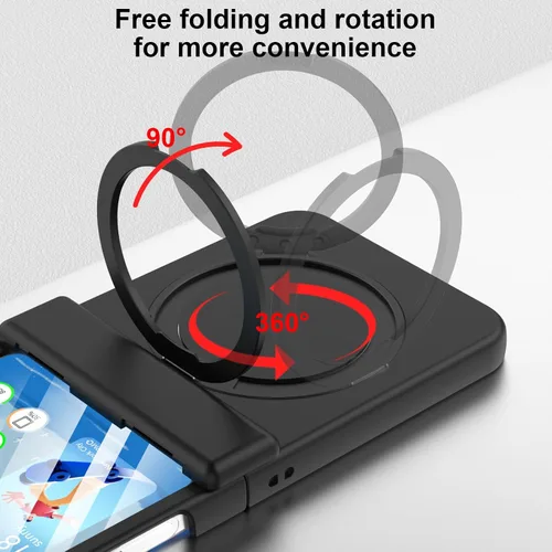 Miniatura 3 de Funda magnética diseñada para Galaxy Z Flip 5 con protección de bisagra y soporte [compatible con MagSafe] para Samsung Flip 5 Slim Funda protectora