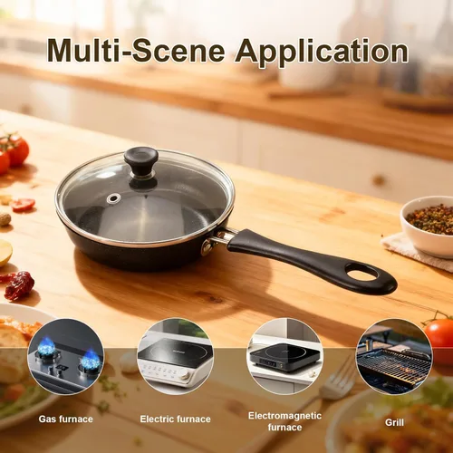 Miniatura 3 de Mini sartén antiadherente para huevos y tortillas, sartén individual de 4.7 pulgadas, infusión de diamante, sartén multiusos diseñada para huevos