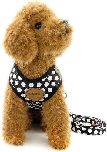 Miniatura 3 de SMALLLEE_Lucky_Store - Nuevo chaleco de nailon de malla suave, Arnés para mascotas, gatos, perros chicos o medianos, Juego de correa para perro
