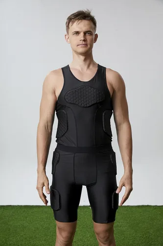 Miniatura 5 de Topeter Pantalones cortos acolchados de compresión para hombre, ropa interior protectora de baloncesto