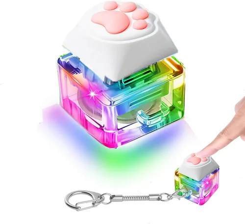 Miniatura 11 de Llavero de Teclado Juguetes Sensoriales Fidget, Clicker Fidget para Alivio del Estrés TDAH Autismo