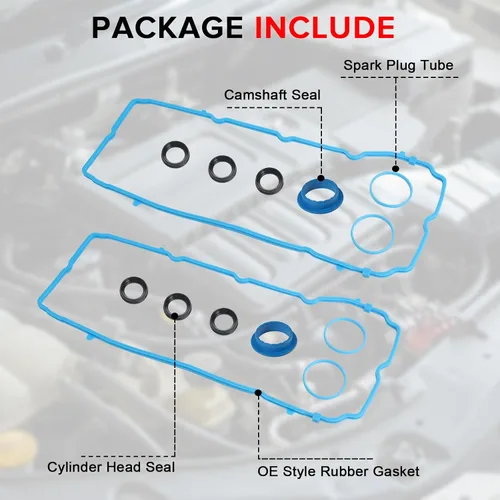 Miniatura 4 de VS50805R - Junta de tapa de válvula de motor con 12 sellos de tubo de bujía compatible con Dodge Chrysler Jeep Ram Vehicle 2011-2020 Durango 300