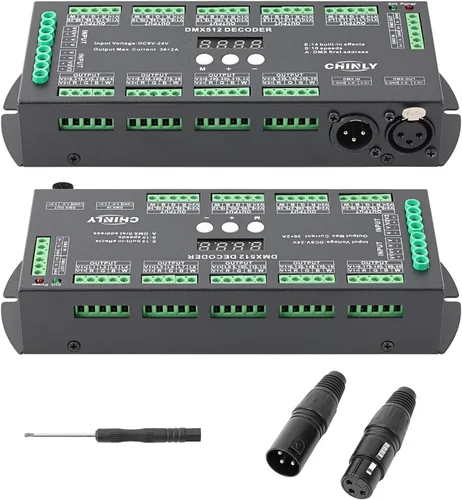 Decodificador DMX de 36 canales, 72A RGBW llevó la luz dmx controlador digital DMX512 Dimmer DC9V-24V 8 bits 2A/CH