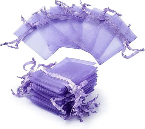 Miniatura 13 de Mega Pet Paquete de 100 bolsas de regalo de organza negra de 2.8 x 2.0 in, bolsas de satén con cordón, bolsas de regalo de joyería de caramelo