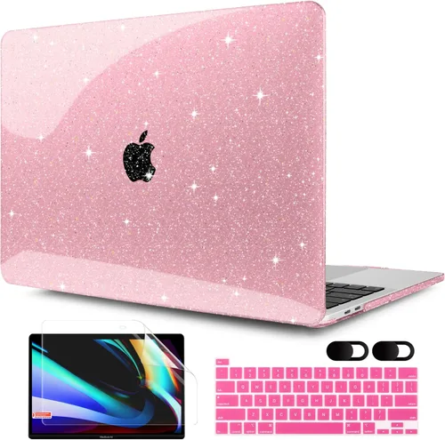 Miniatura 32 de MEEgoodo Funda para MacBook Pro de 13 pulgadas 2022 2021 2020 A2338 M2/M1 A2251 A2289 con Touch ID, fundas rígidas transparentes para laptop