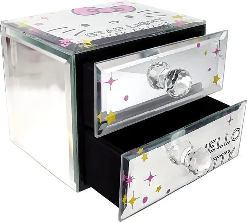 Miniatura 7 de Sanrio Hello Kitty Star Bright Mirror - Joyero de cristal con licencia oficial de Hello Kitty