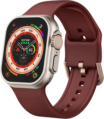 Miniatura 30 de Correa deportiva para Apple Watch, 49, 46, 45, 44, 42, 41, 40 y 38 mm, correa de silicona suave, cierre clásico, reemplazo para iWatch Series 11