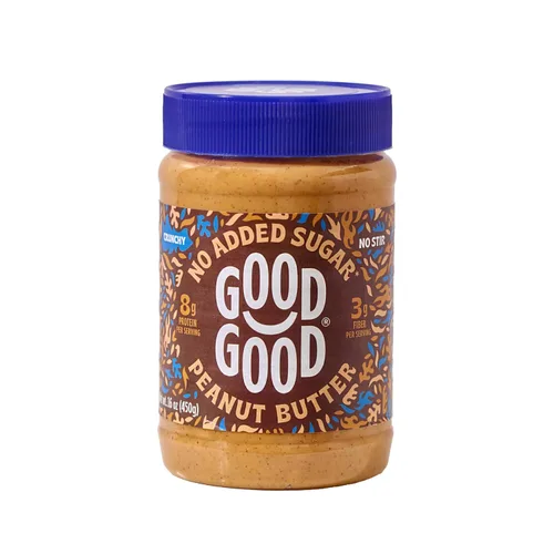 Miniatura 10 de GOOD GOOD Mantequilla de maní crujiente apta para dieta cetogénica - Baja en carbohidratos y sin azúcares añadidos - Vegana - Sin conservantes - Sin