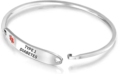 Miniatura 3 de Pulsera de identificación de alerta médica personalizable, de acero inoxidable, 7.0in