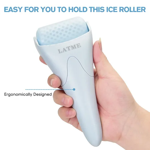 Miniatura 6 de LATME Rodillo de hielo para ojos, regalos para mujer, masajeador facial, hinchazón, alivio del dolor de migraña y lesiones menores (azul ahumado)
