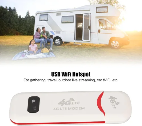 Miniatura 3 de Módem USB 4G LTE, enrutador portátil con ranura para tarjeta SIM, mini router de punto de acceso de viaje de alta velocidad de 300 Mbps, dongle