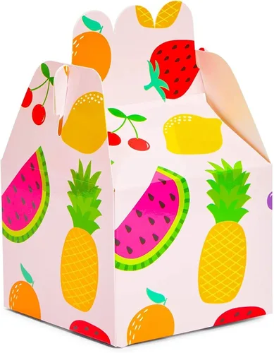 Miniatura 8 de Sparkle and Bash Tutti Frutti Cajas de golosinas – 3.5 x 2.75 pulgadas, 36 unidades, colores surtidos, cajas de regalo de fiesta de frutas