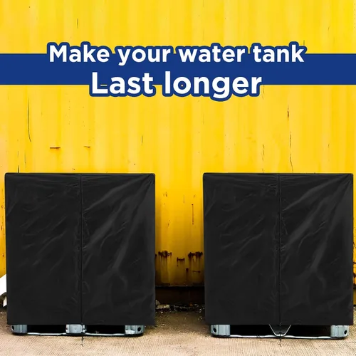 Miniatura 6 de Zhehao IBC - Funda de protección para tanque de agua, con cremallera, 210D, material de protección solar resistente al agua, cubierta para tanque