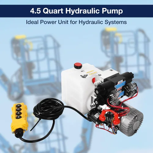 Miniatura 2 de Unidad de Potencia Hidráulica Bomba Hidráulica de Doble Efecto Bomba de Solenoide Doble 4.5 Quarts (1.4 Galones) 12V DC Bomba Hidráulica Eléctrica