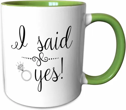 Miniatura 10 de 3dRose Taza de café, tamaño – 15 oz – I Said Yes Engagement Ring s Photos – Boda – divertido regalo de taza de café
