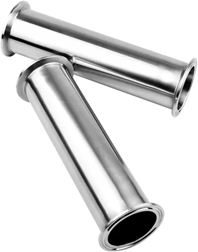 Miniatura 4 de Beduan - Tubo sanitario de tres abrazaderas, tubo de carrete de acero inoxidable sin costuras de 6 pulgadas de longitud con abrazadera triple de 2