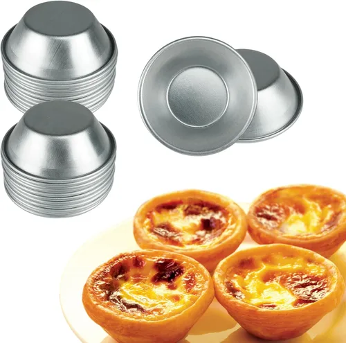 Weilan 25 piezas de moldes para magdalenas para magdalenas, moldes para tartas de huevos, moldes para hornear – Antiadherente Puto Cup