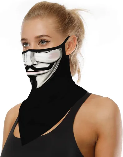 Miniatura 3 de YAYOUREL Polaina para el cuello, cubrebocas, bandanas para hombres y mujeres, de verano, UV, bufanda, cubrebocas, pasamontañas, diademas