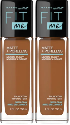 Miniatura 83 de Maybelline New York Fit Me Matte + Poreless Base Líquida, Formato de Bolsa, 220 Natural Beige, 1.3 onzas 220 Beige natural