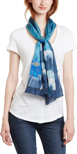 Miniatura 7 de Women's 100% Mulberry Silk Scarf Long Hand Painted Floral
