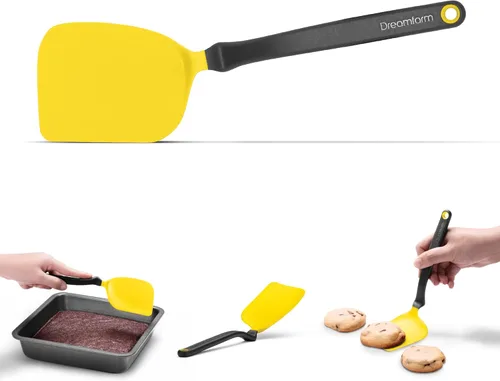 Miniatura 11 de Dreamfarm Mini Chopula - Espátula antiadherente, súper flexible, con borde plano fuerte para separar alimentos, 9 pulgadas, color negro