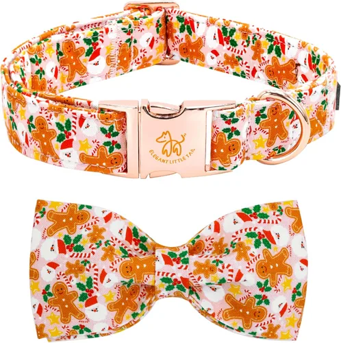 Miniatura 25 de Elegante collar para perro con moño Floral Vintage, cómoda pajarita para perro, collar de perro con lazo Collar ajustable para perros pequeños