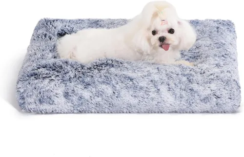 Miniatura 39 de Bedfolks Cama Impermeable para Jaula de Perro, Cama de Felpa para Perros con Funda Lavable Extraíble, Almohadón de Jaula de Perro de Piel Sintética