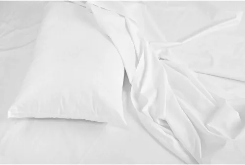 Miniatura 3 de Atlas Juego de fundas de almohada de grado B 6, 130 hilos, 20 x 30 pulgadas, mezcla de algodón/poliéster, blanco sólido, fácil de cuidar