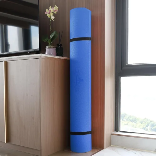Miniatura 6 de Hatha Yoga Alfombrilla de Yoga Grande de TPE 6'x4'x1/2" Extra Gruesa Antideslizante - para Yoga, Pilates y Entrenamientos de Gimnasio en Casa Azul