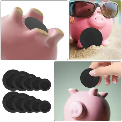 Miniatura 2 de Tapones de goma para hucha para agujeros, cubierta inferior o tapones, suministro de dinero, 10 Uds
