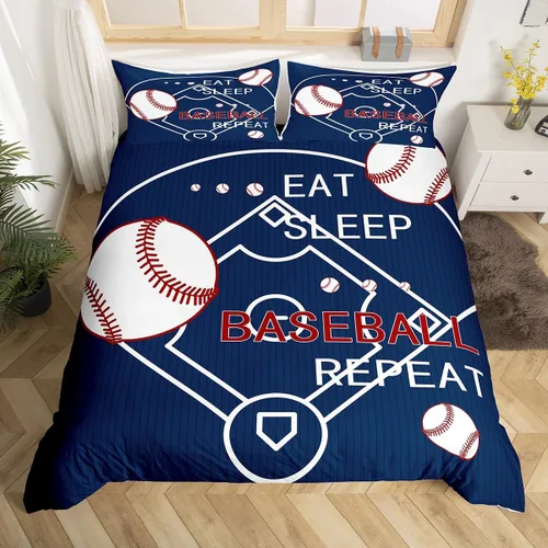 Miniatura 41 de jejeloiu Juego de ropa de cama de fútbol para niños, tamaño individual, juego de funda de edredón de fútbol para niños y niñas, funda de edredón