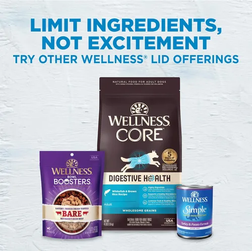 Miniatura 9 de Wellness Simple Natural - Alimento seco para perros con ingredientes limitados, sin granos, fácil de digerir para estómagos sensibles, apoya la piel