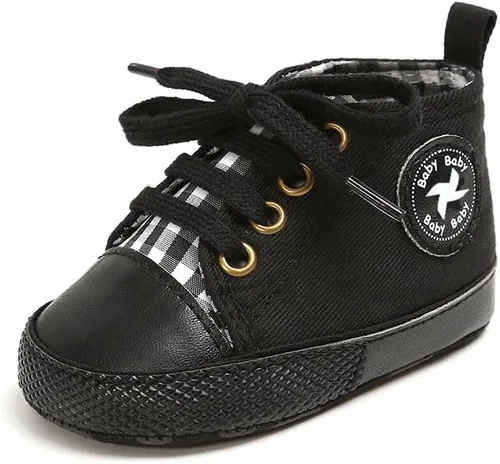 Miniatura 55 de Zapatos deportivos de lona de lona para bebés y niñas, suela antideslizante suave, suela antideslizante