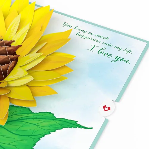 Miniatura 6 de Lovepop Tarjeta desplegable diaria para ella y él – Tarjetas de felicitación 3D para niños, niñas, hombres y mujeres – Para mi esposa girasol