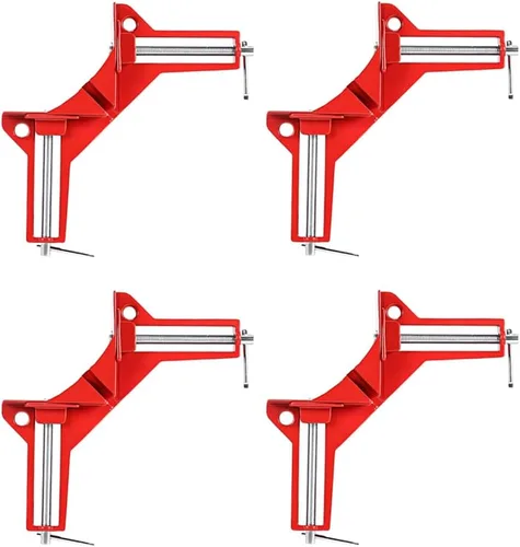 Miniatura 7 de 4 abrazaderas de ángulo recto de 90 grados, abrazaderas de esquina de aleación de aluminio, abrazadera cuadrada ajustable, herramientas manuales