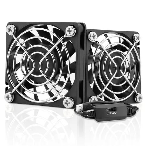 Miniatura 8 de Ventilador USB de 1.575 pulgadas, 2 unidades, mini ventilador de refrigeración sin escobillas de 5 V para PC, computadora, PlayStation Xbox, router