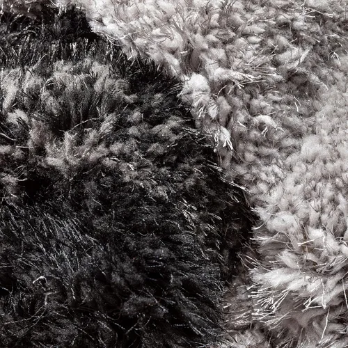 Miniatura 4 de Well Woven Luze - Alfombra geométrica de felpa suave y gruesa con textura 3D, color negro, 2 x 7 pies (2 pies 3 pulgadas x 7 pies 3 pulgadas)
