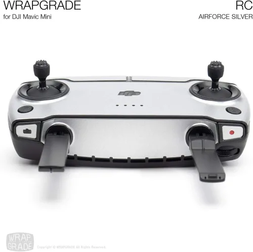 Miniatura 2 de Wrapgrade Skin compatible con DJI Mavic Mini Mando a distancia (Airforce Silver)