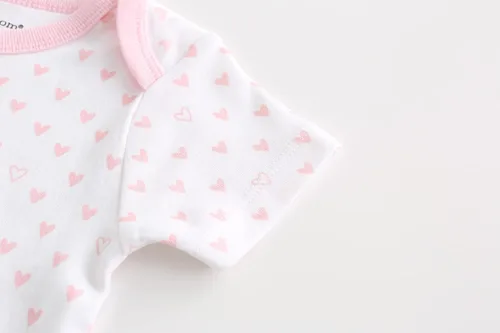 Miniatura 2 de Chamie Bebé recién nacido lindo diseño mono manga corta ropa de bebé de una pieza para niños