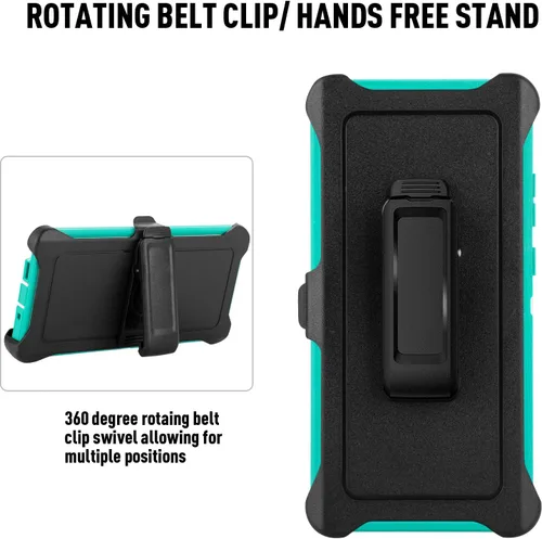 Miniatura 4 de Funda para Galaxy Note 20 con clip para cinturón, protección contra caídas, cuerpo completo, resistente, a prueba de golpes, caídas y polvo, funda