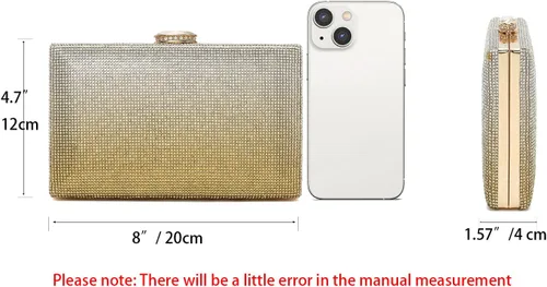 Miniatura 5 de CARIEDO Bolso de Mano Tipo Clutch con Lentejuelas para Mujer, Elegante Bolso de Noche con Purpurina Brillante, Cartera de Noche Llamativa