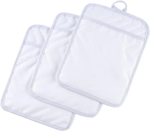 Miniatura 17 de Anyi Soportes para ollas resistentes al calor, almohadillas calientes de algodón para mostrador y mesa, color verde con bolsillo