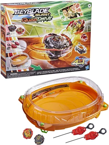 Miniatura 2 de Beyblade Burst QuadDrive Cosmic Vector Battle Set - Juego de batalla con Beystadium, 2 juguetes de batalla y 2 lanzadores para edades de 8 años