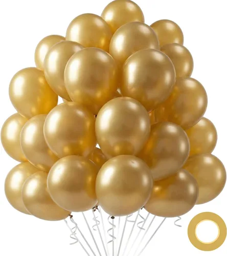 Miniatura 18 de LovesTown 110 globos de látex de 12 pulgadas con cinta para decoración de cumpleaños, baby shower, boda, fiesta, color azul (paquete de 2)