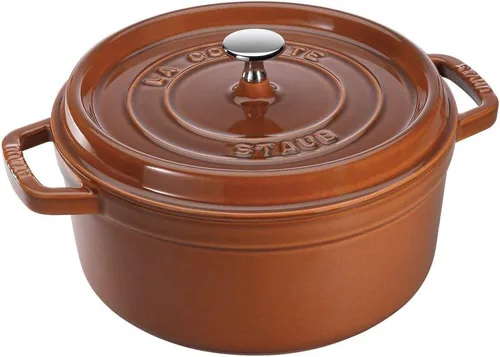 Miniatura 37 de STAUB Horno Holandés de Hierro Fundido 4 Cuartos Redondo, Fabricado en Francia, Sirve para 3-4, Blanco